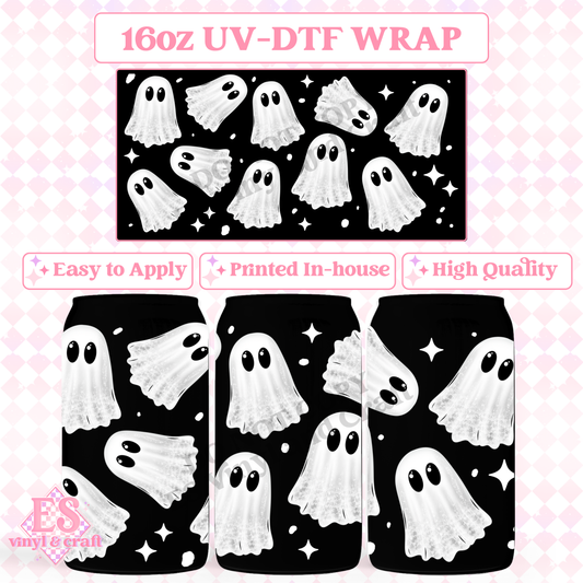 Ghosties - 16oz Beer Can / Libbey UV-DTF Transfer image 0