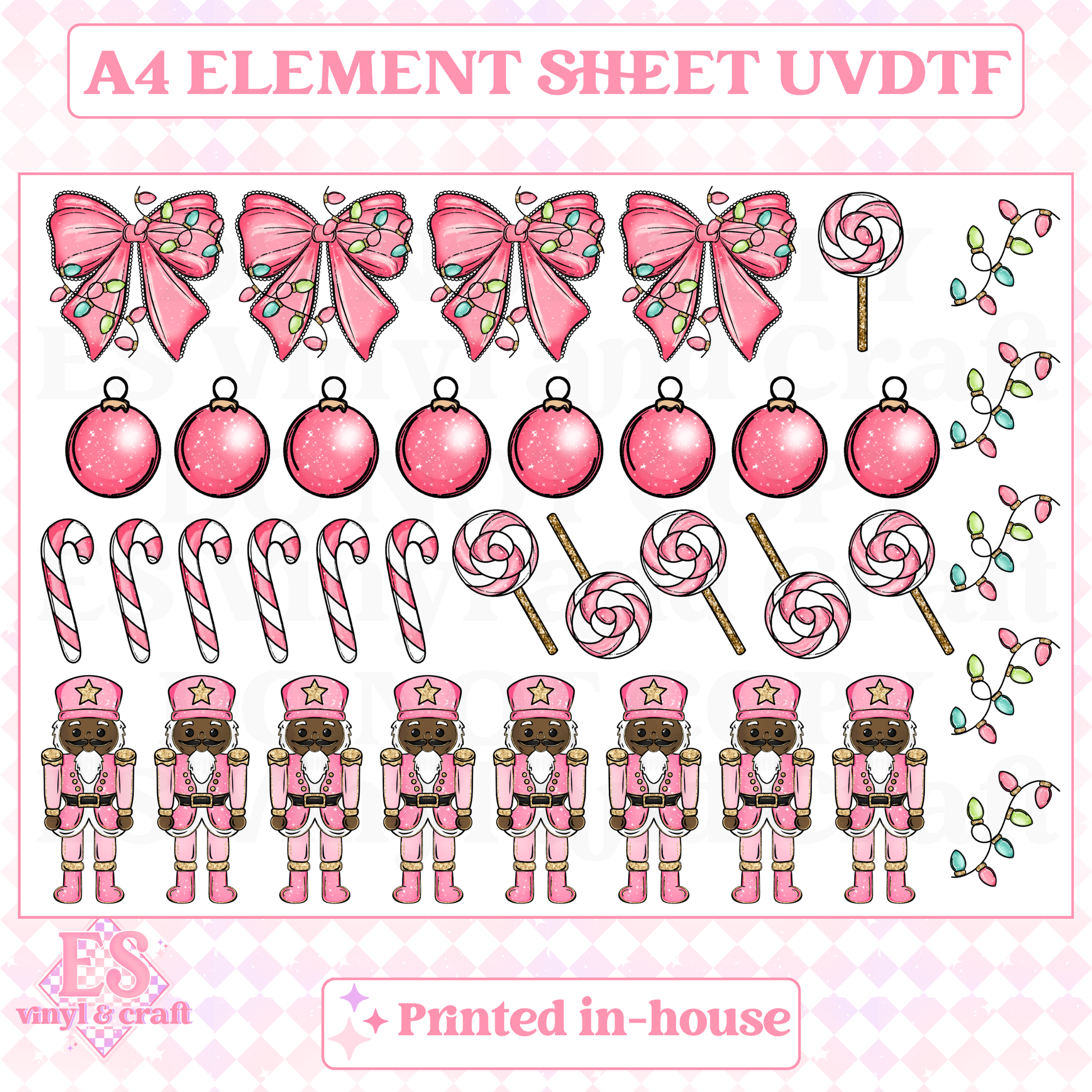 Pink Nutcracker 1 - UVDTF (A4 Sheet) 210mm x 300mm image 0