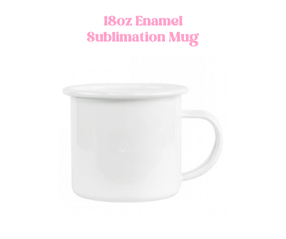 18oz Enamel White Sublimation Mug image 0