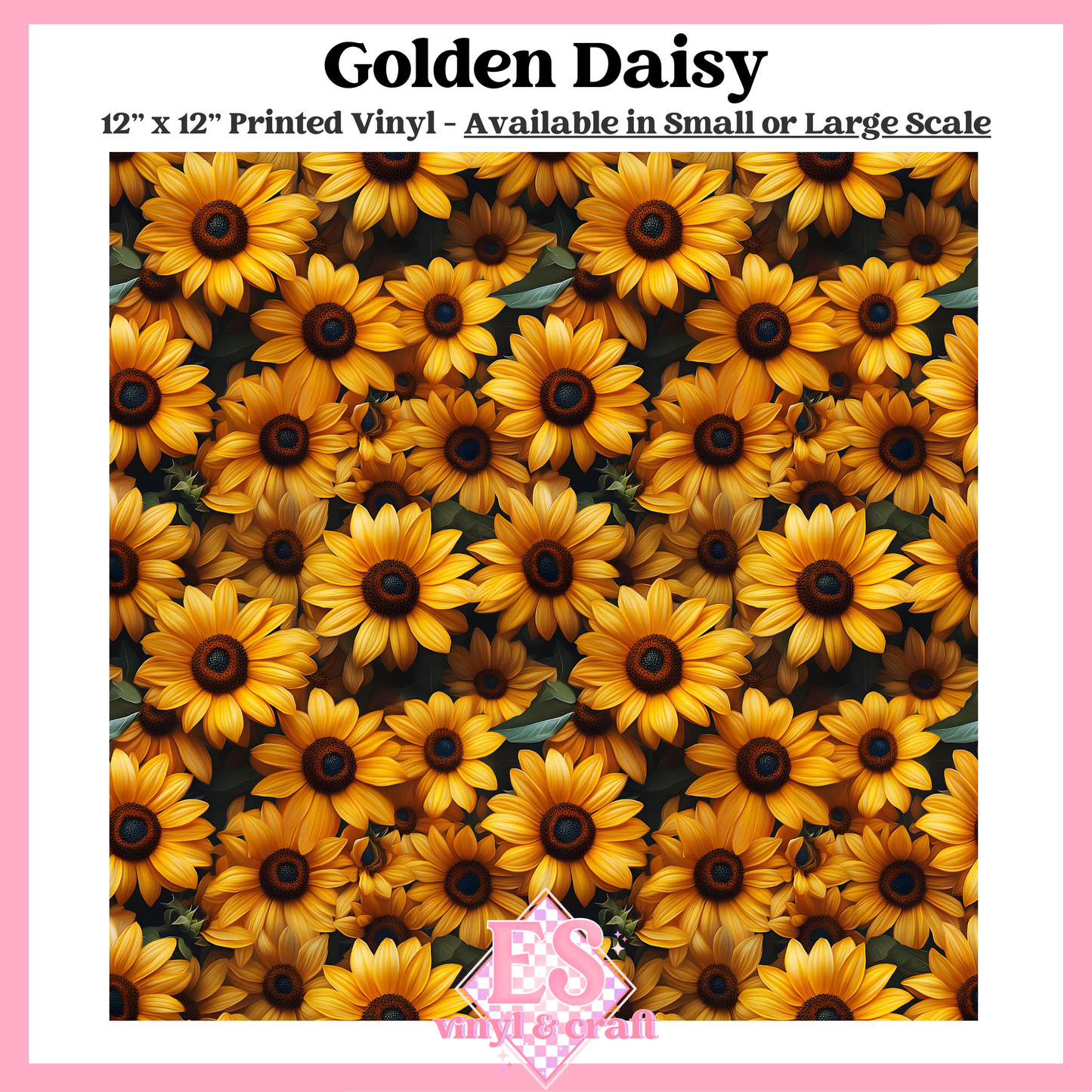 Golden Daisy - Small or Large Scale Options - 12" x 12" Sheet image 0