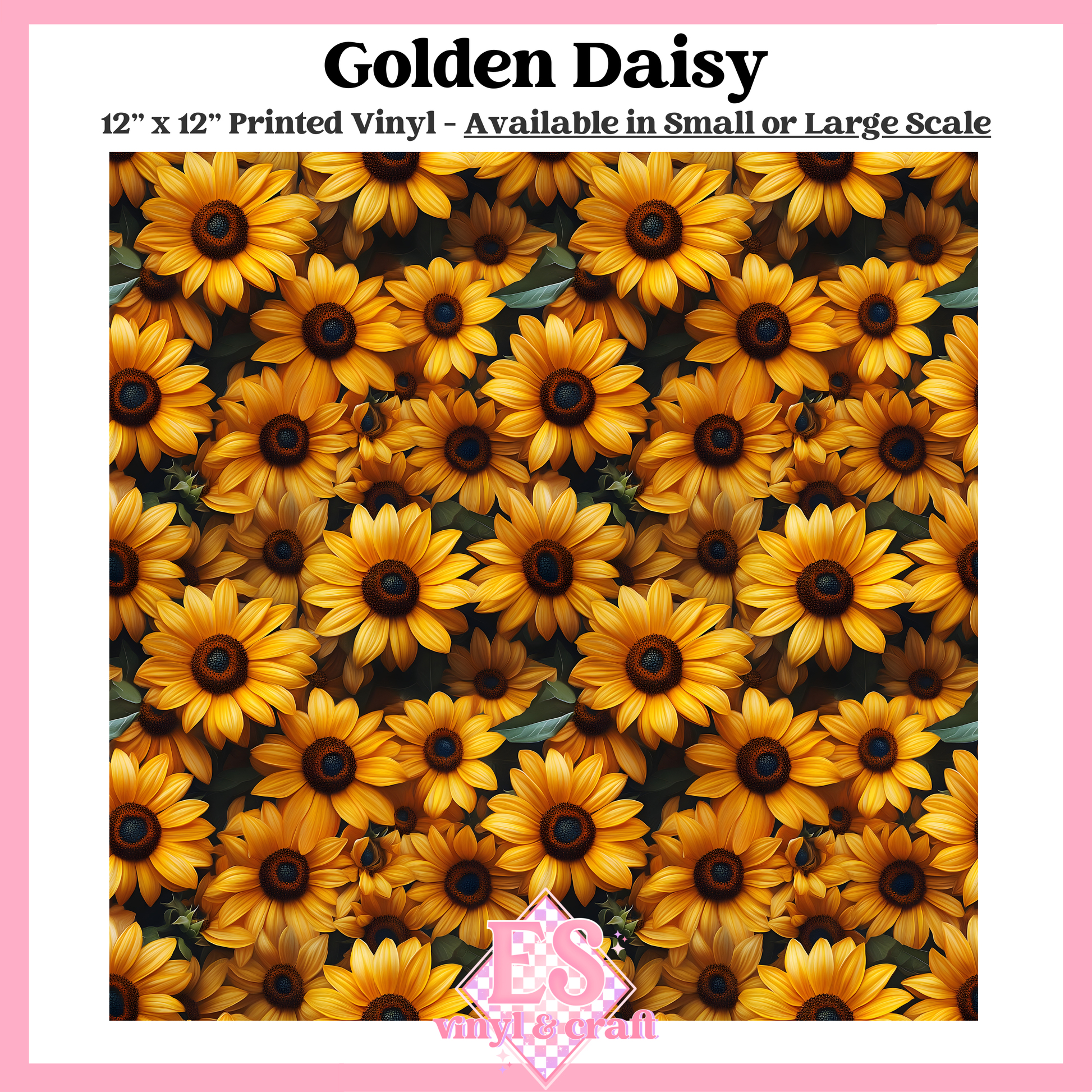 Golden Daisy - Small or Large Scale Options - 12" x 12" Sheet image 0