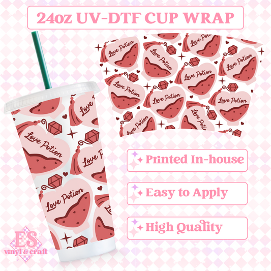 Love Potion - UVDTF 24oz Cold Cup Wrap image 0