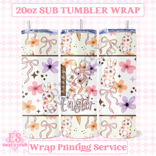 Happy Easter - Full 20oz Tumbler Sublimation Print image 0