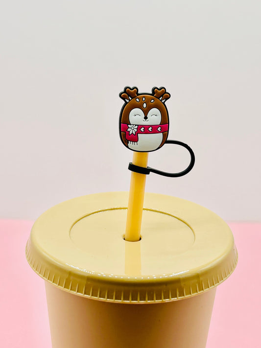 Straw Topper - Reindeer Squish image 0