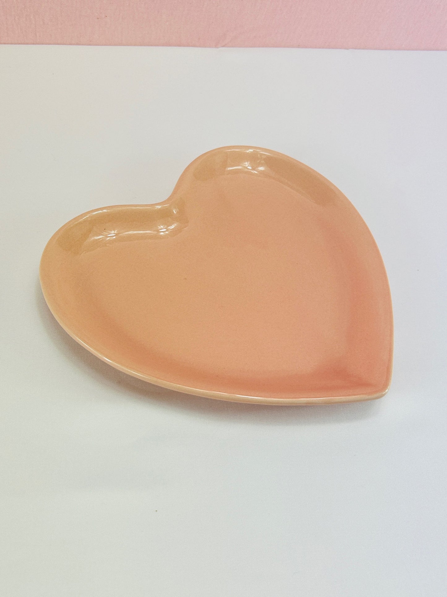 Pink Ceramic Heart Plate image 1