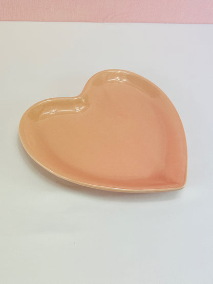 Pink Ceramic Heart Plate image 1