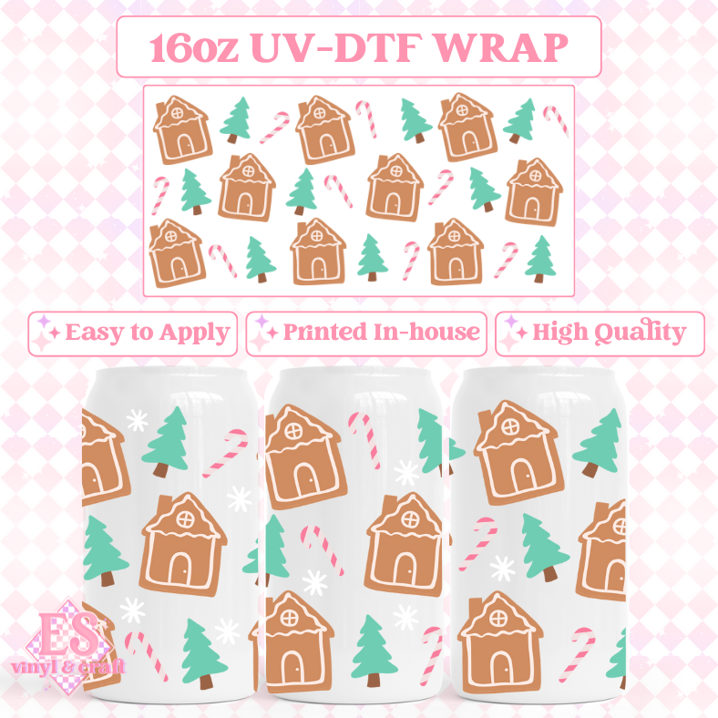 Christmas - 16oz Beer Can / Libbey UV-DTF Transfers image 7