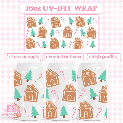 Christmas - 16oz Beer Can / Libbey UV-DTF Transfers image 7