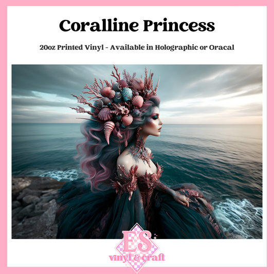 Coralline Princess - 20oz Printed Tumbler Self Adhesive Vinyl image 0