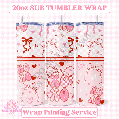 Checker XOXO - Full 20oz Tumbler Sublimation Print image 0