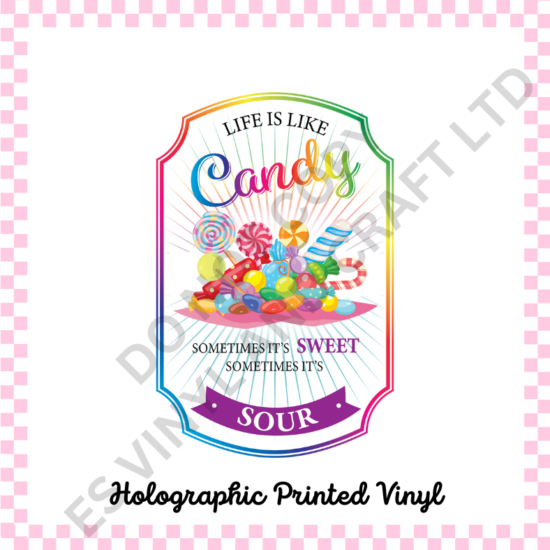 Life is Like Labels - Teckwrap Holographic Printed Vinyl image 2