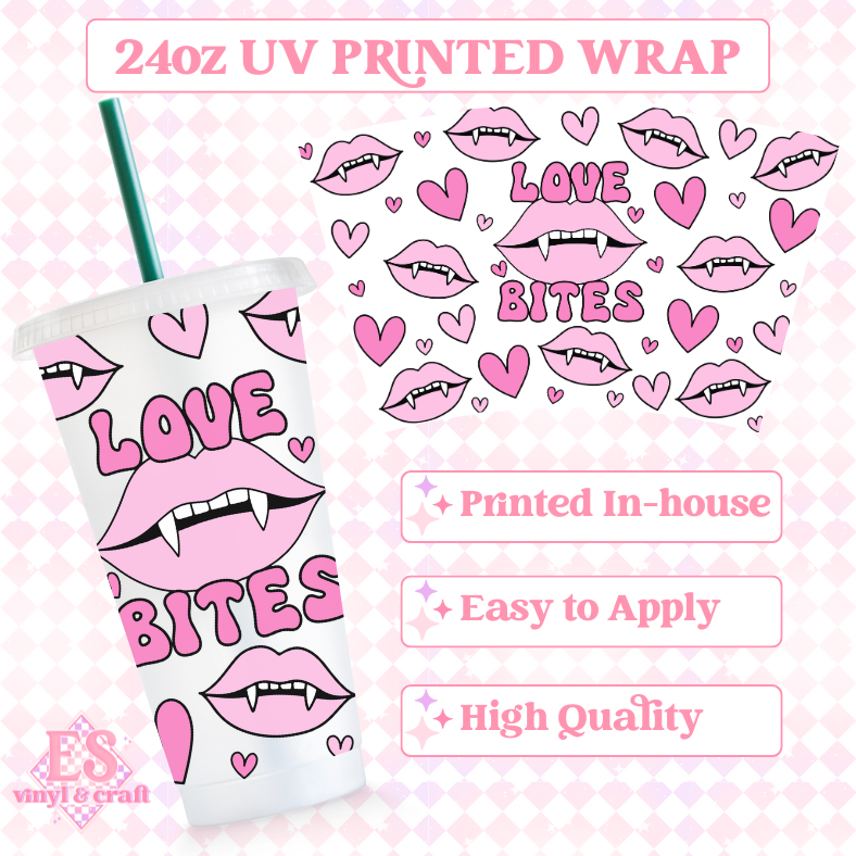 Love Bites - UV Printed 24oz Cold Cup Wrap image 0