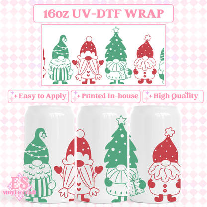 Christmas - 16oz Beer Can / Libbey UV-DTF Transfers image 11