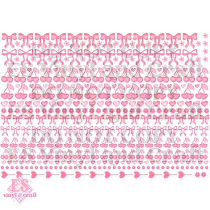 Love Bows Element Sheet (Smaller Blanks) - UVDTF (A4 Sheet) 210mm x 300mm image 1