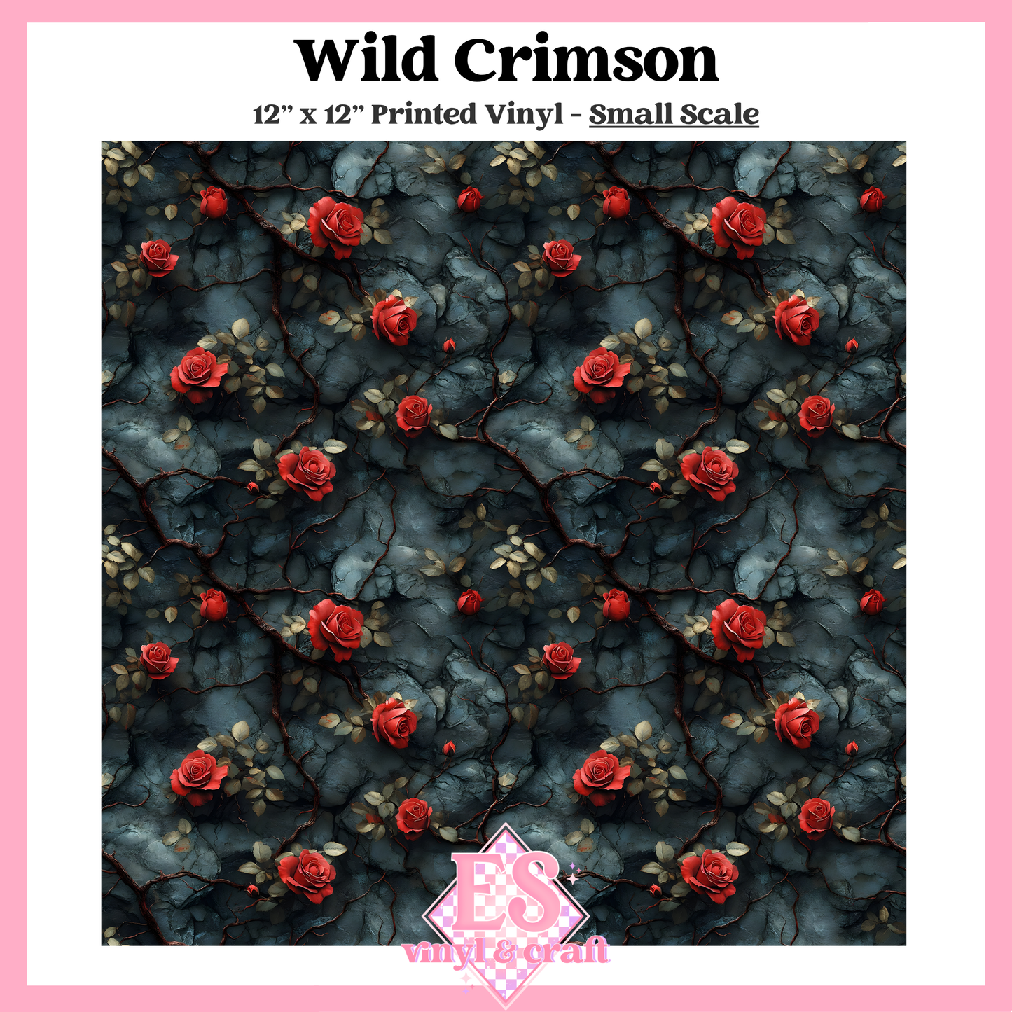 Wild Crimson - Small or Large Scale Options - 12" x 12" Sheet image 1