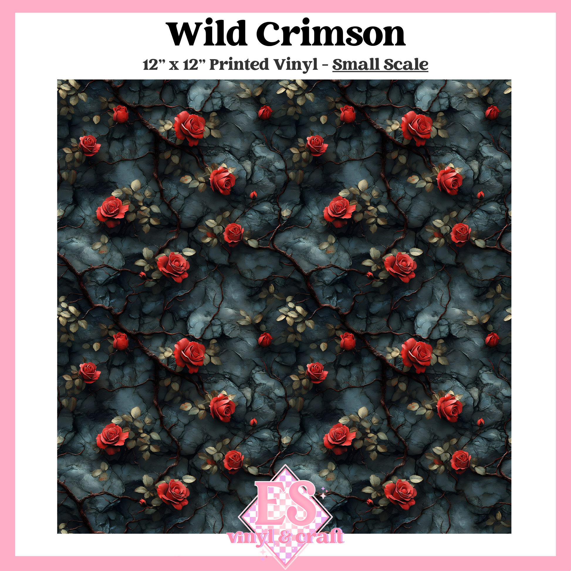 Wild Crimson - Small or Large Scale Options - 12" x 12" Sheet image 1