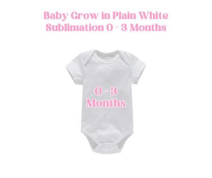 Baby Grow in Plain White for Sublimation image 2