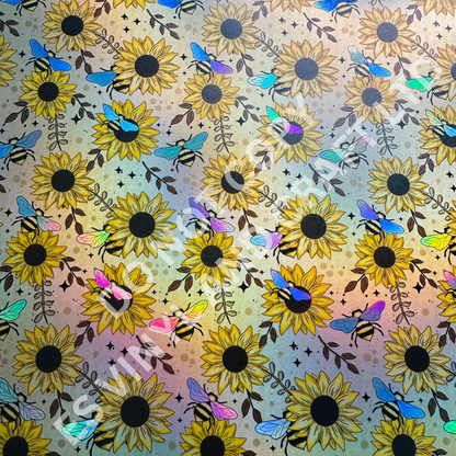 Sunflower Festival - Holographic or Normal Printed Vinyl (A4 or 12" x 12" Shee image 1
