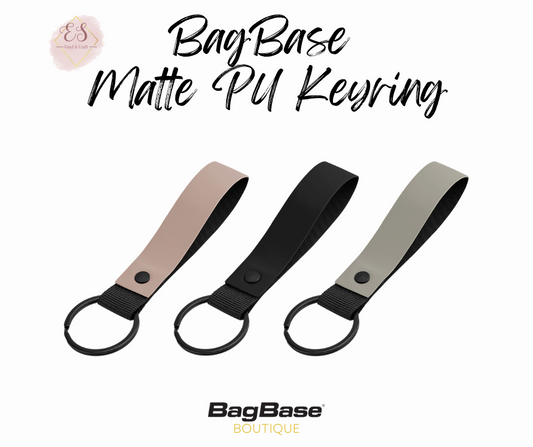 BagBase Matte PU Keyring image 0