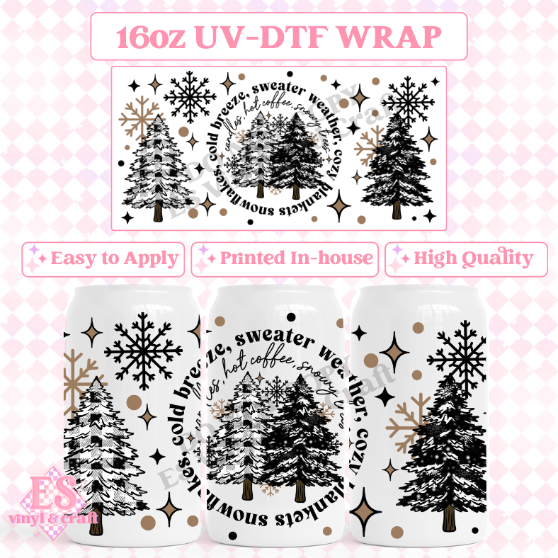 Winter - 16oz Beer Can / Libbey UV-DTF Transfer image 0