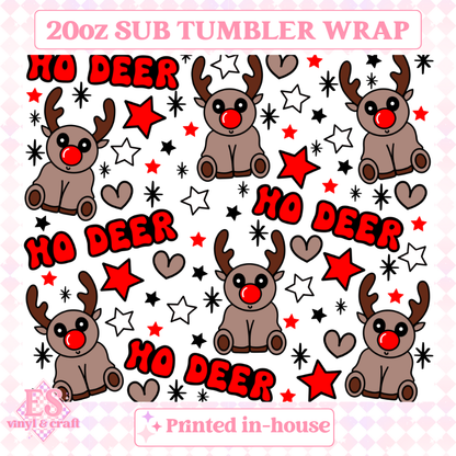 Ho Deer - Full 20oz Tumbler Sublimation Print image 1