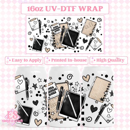 Stationery - 16oz Beer Can / Libbey UV-DTF Transfer image 0