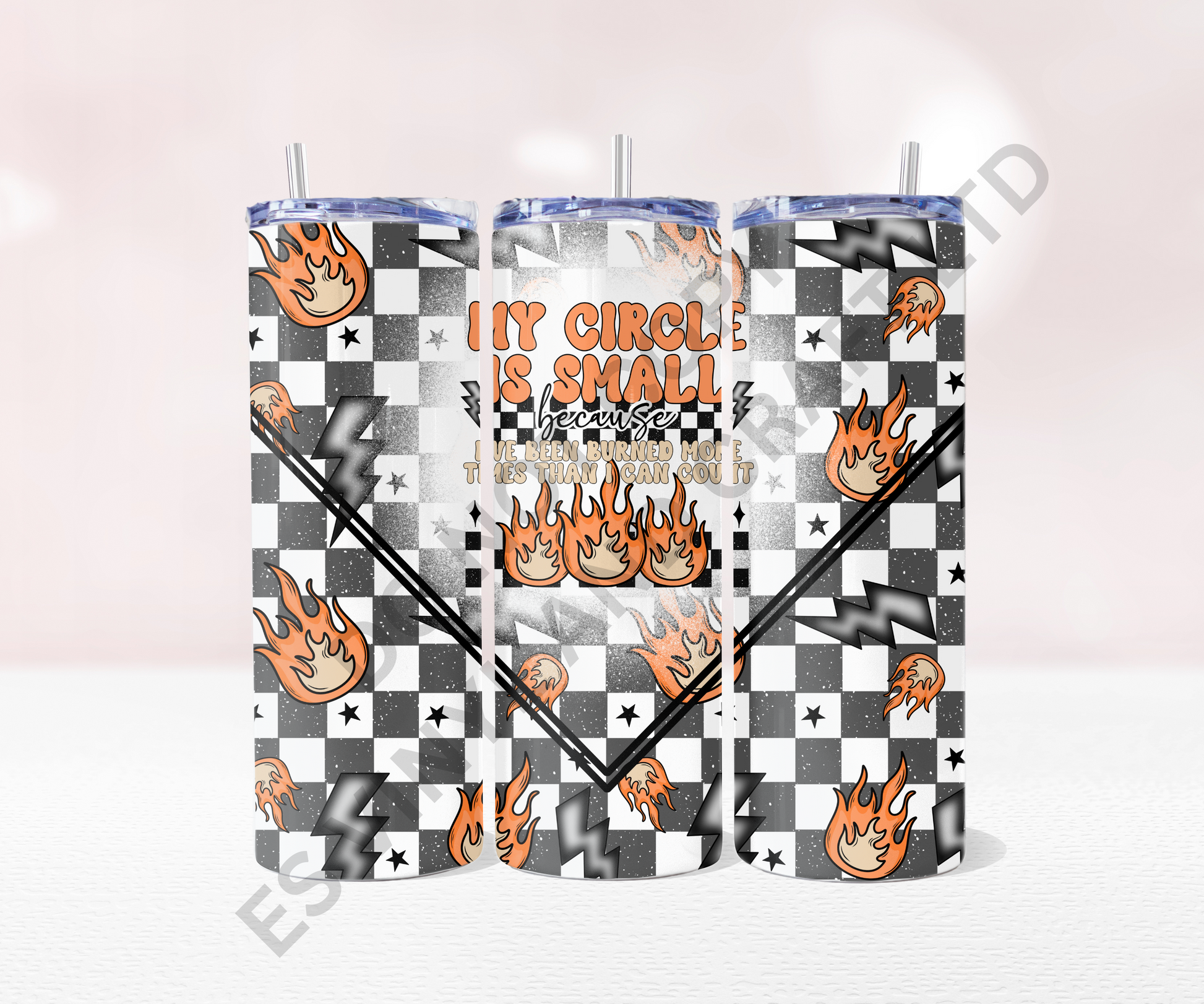 Circle Small - Full 20oz Tumbler Sublimation Ready To Print image 0