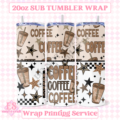Coffee Iced - Full 20oz Tumbler Sublimation Print image 0