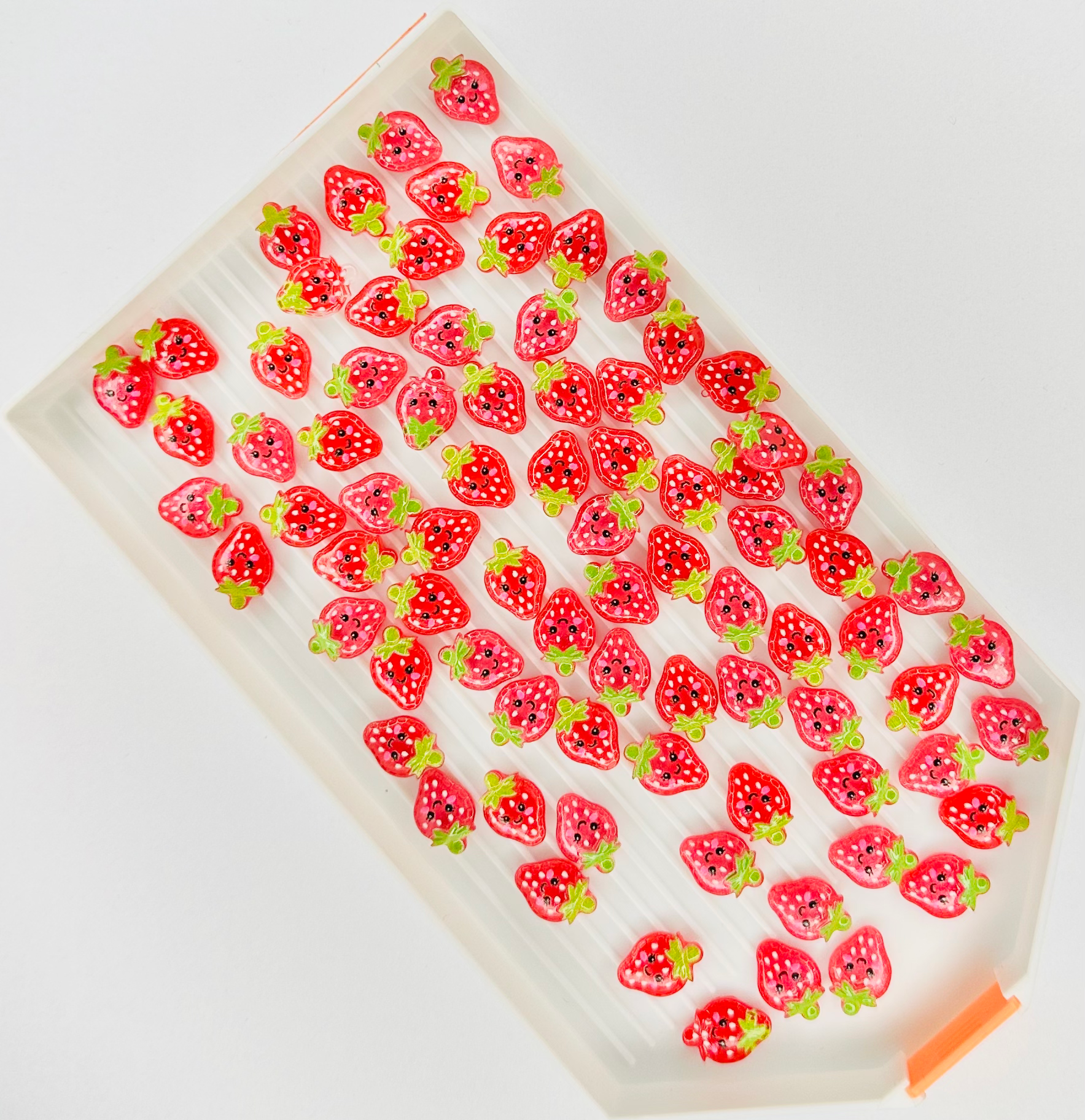 Strawberry Smileys Cabochon Flat Back Charm (Pack of 10) image 0