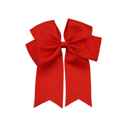 Dovetail Hair Bow Clip 6" - Crimson image 0
