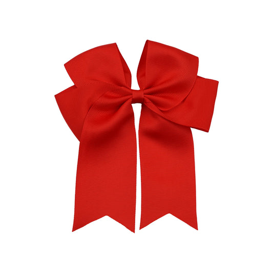 Dovetail Hair Bow Clip 6" - Crimson image 0