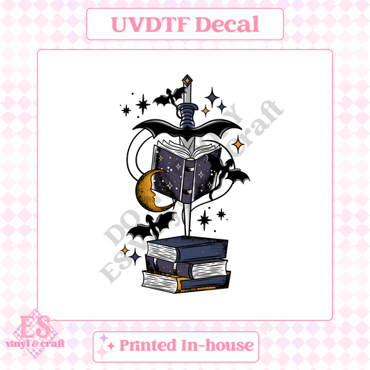 Fantasy Book Dagger - UV-DTF Decal Transfer image 0