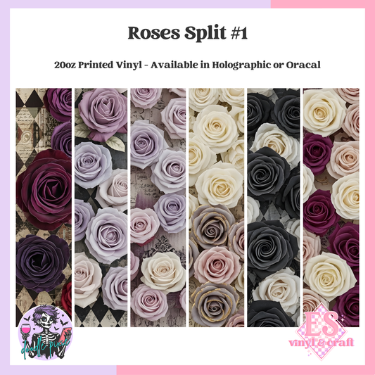 Rose Split #1 - 20oz Printed Tumbler Self Adhesive Vinyl image 0