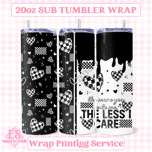 The Less I Care - Full 20oz Tumbler Sublimation Print image 0