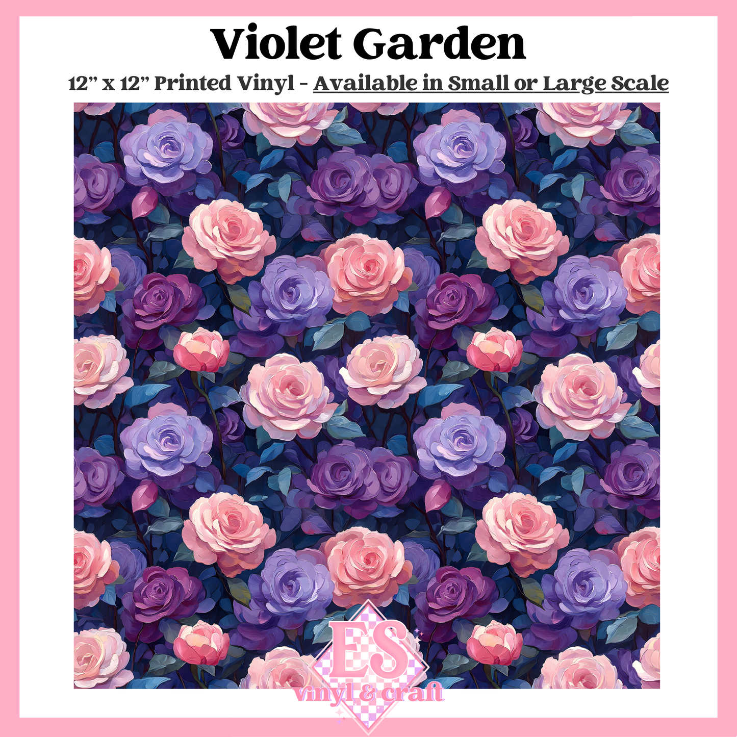 Violet Garden - Small or Large Scale Options - 12" x 12" Sheet image 0