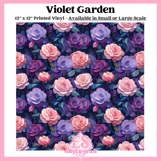 Violet Garden - Small or Large Scale Options - 12" x 12" Sheet image 0