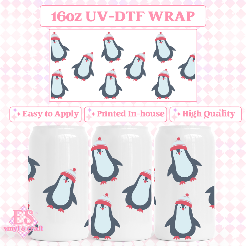 Christmas - 16oz Beer Can / Libbey UV-DTF Transfers image 1