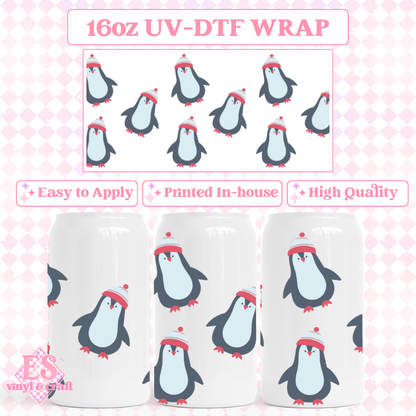 Christmas - 16oz Beer Can / Libbey UV-DTF Transfers image 1