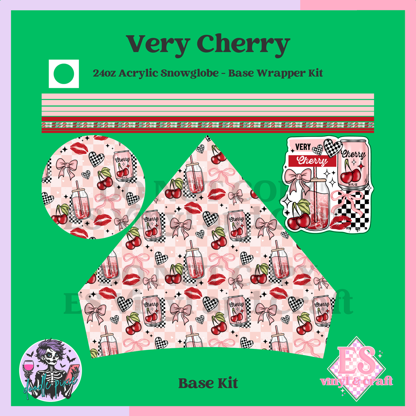 Very Cherry - 24oz Snowglobe Wrapper Kit image 4