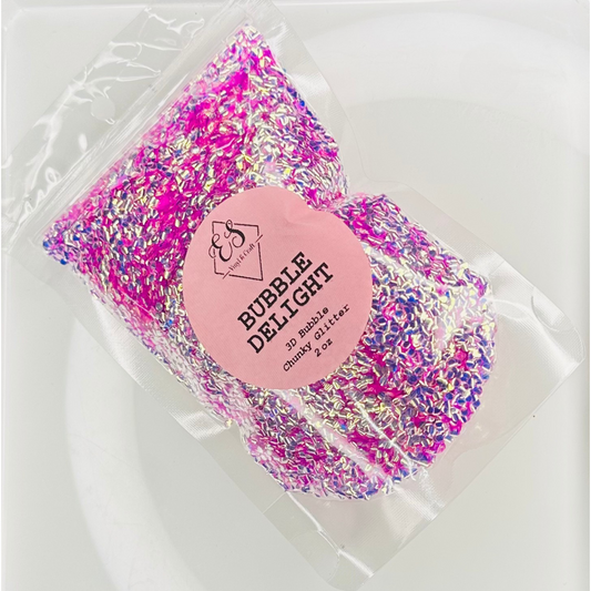 Bubble Delight - 3D Bubble Glitter Cut Size Chunky image 0