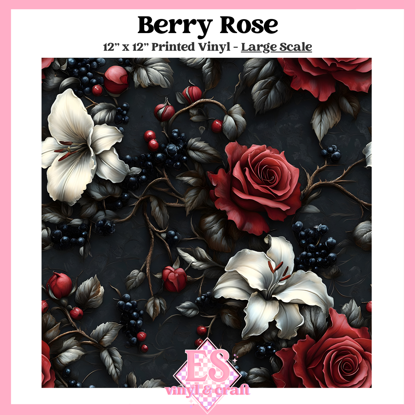 Berry Rose - Small or Large Scale Options - 12" x 12" Sheet image 2