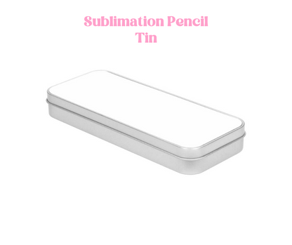 Silver Sublimation Pencil Tin - 18cm x 8cm x 2.4cm image 1