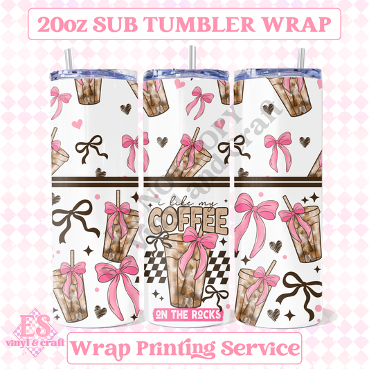 Coffee on the Rocks - Full 20oz Tumbler Sublimation Print image 0