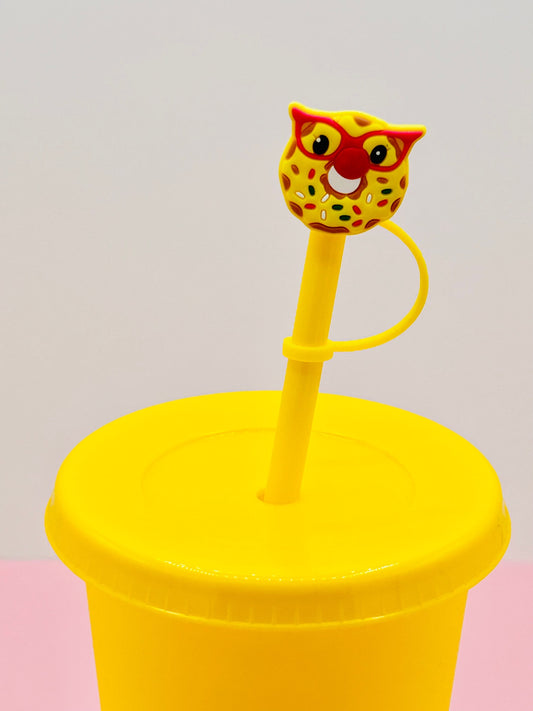 Straw Topper - Yellow Doughnut image 0