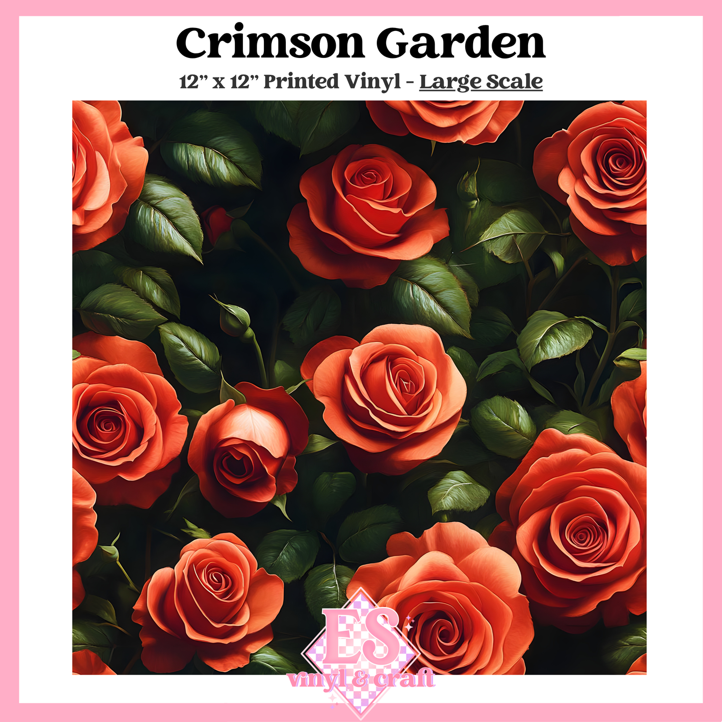 Crimson Garden - Small or Large Scale Options - 12" x 12" Sheet image 2