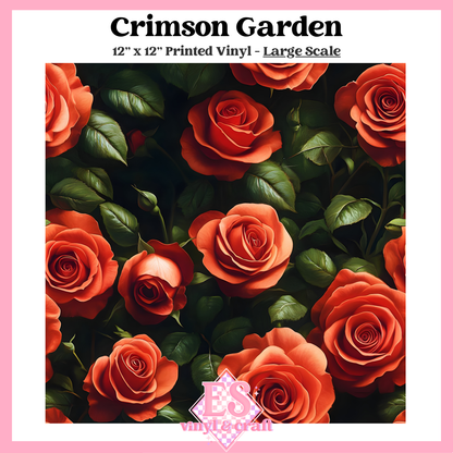 Crimson Garden - Small or Large Scale Options - 12" x 12" Sheet image 2