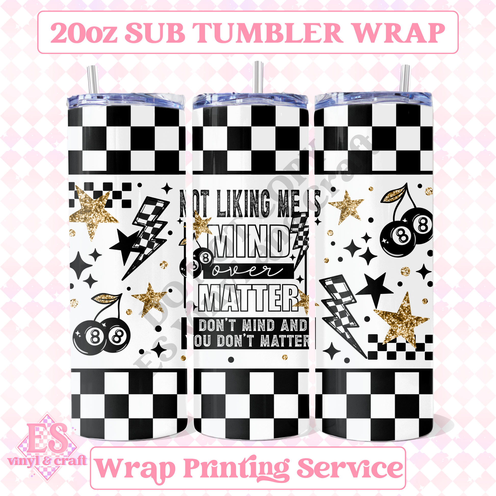 Mind Over Matter - Full 20oz Tumbler Sublimation Print image 0