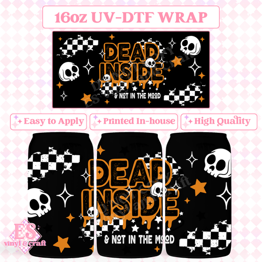 Dead Inside - 16oz Beer Can / Libbey UV-DTF Tran image 0