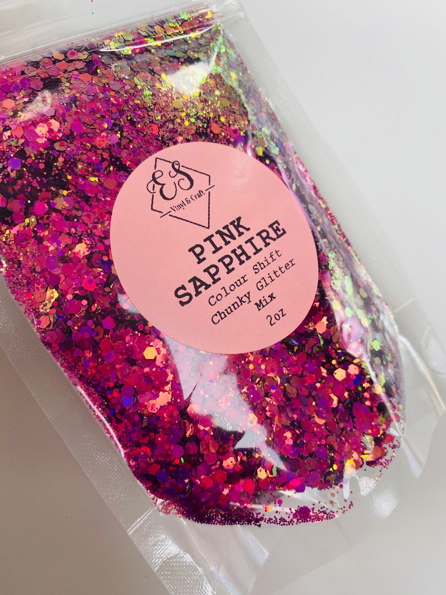 Pink Sapphire - Colour Shift Chunky Glitter Mix image 2