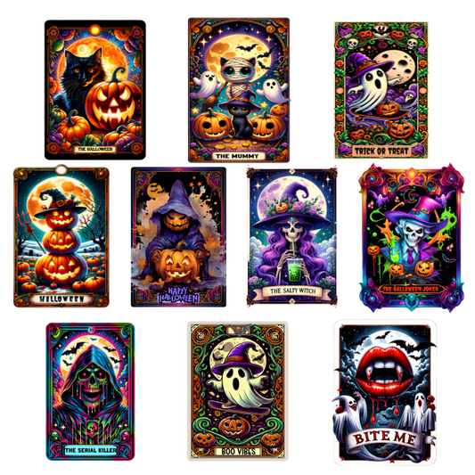 Halloween Tarot Card Decals - White Glossy Section 2 image 0